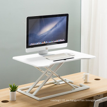 Mande al por mayor de madera blanca del escritorio de pie altura ajustable sentarse